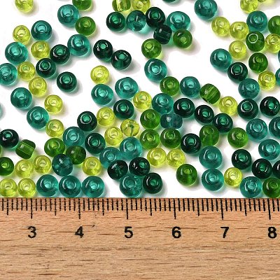 Transparent Colours 6/0 Glass Round Seed Beads X1-SEED-P006-02A-02-1