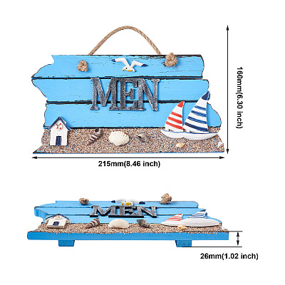 2Pcs 2 Style Mediterranean Style MDF Hanging Plate HJEW-CF0001-08-1