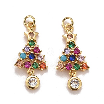 Cubic Zirconia Pendants KK-E262-07G-1