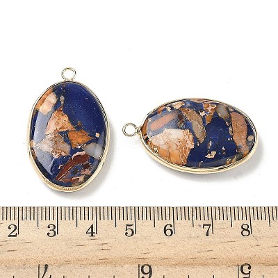 Dyed Synthetic Imperial Jasper Pendants G-D337-03D-G-1