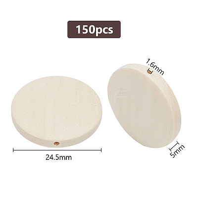 150Pcs Wooden Beads WOOD-DR0001-02B-1
