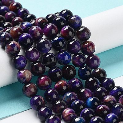Natural Rainbow Tiger Eye Beads Strands G-NH0002-A01-B03-1