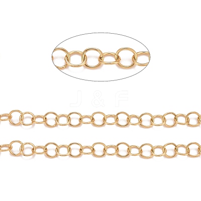 PVD Vacuum Plating 304 Stainless Steel Rolo Chains CHS-F011-08F-G-1