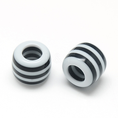 Opaque Stripe Resin Beads X1-RESI-S344-12-1
