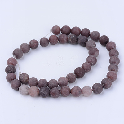 Natural Purple Aventurine Beads Strands G-Q462-6mm-15-1