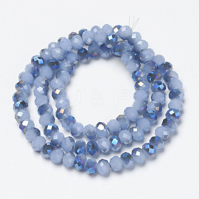 Electroplate Glass Beads Strands X-EGLA-A034-J4mm-I06-1
