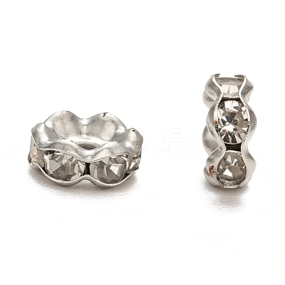 Iron Crystal Rhinestone Spacer Beads RB-A007-6MM-N-1