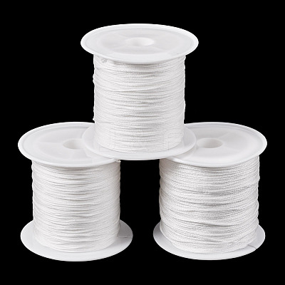 3 Rolls 3 Styles Nylon Braided Cord NWIR-TADJ00001-01-1