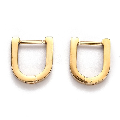 304 Stainless Steel Huggie Hoop Earrings STAS-H156-12B-G-1