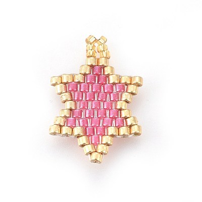 MIYUKI & TOHO Handmade Japanese Seed Beads Pendants SEED-A027-QA08-1