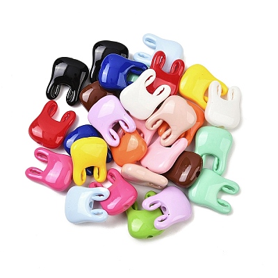 Opaque Acrylic Beads OACR-H057-02-1
