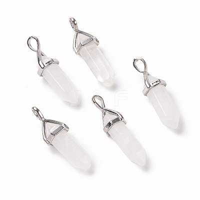 Natural Quartz Crystal Pointed Pendants G-K329-54P-1