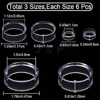 18Pcs 3 Styles Acrylic Display Frame ODIS-GF0001-14-1