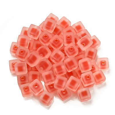 Frosted Acrylic European Beads OACR-G012-14A-1