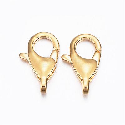 304 Stainless Steel Lobster Claw Clasps STAS-L187-01G-1