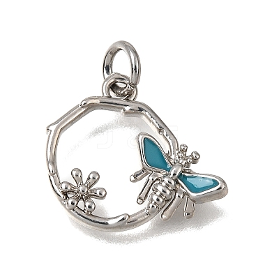 Brass Enamel Pendants KK-CBAEEA8-02P-03-1