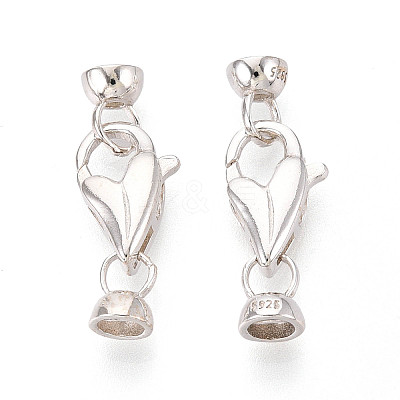 925 Sterling Silver Lobster Claw Clasps STER-T008-75S-1