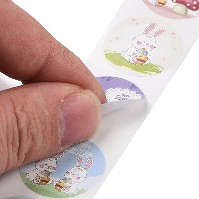 8 Patterns Easter Theme Self Adhesive Paper Sticker Rolls X1-DIY-C060-03K-1