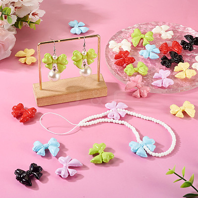 24Pcs 8 Colors Baking Paint Alloy Beads FIND-TA0009-28-1