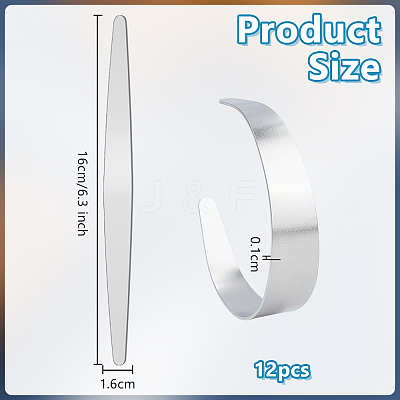 12Pcs 304 Stainless Steel Bangle Inner Core FIND-OC0013-65-1