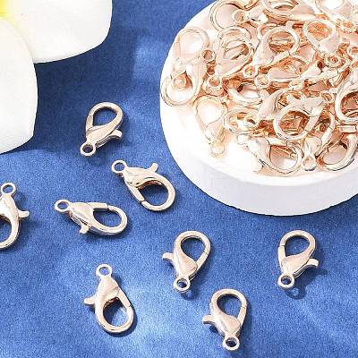Zinc Alloy Lobster Claw Clasps X-E102-RG-1