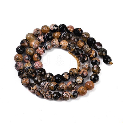 Natural Fire Crackle Agate Beads Strands G-C082-A01-45-1