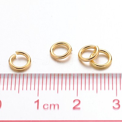 90pcs Golden Color Brass Open Jump Rings X-JRC6MM-G-1