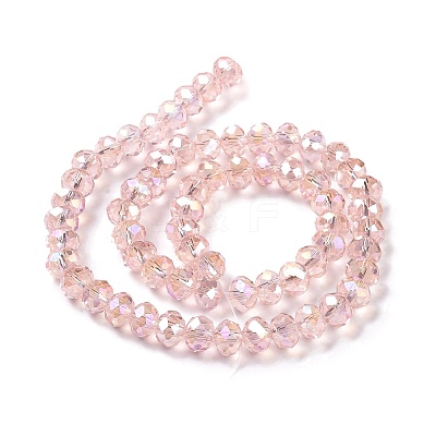 Electroplate Glass Beads Strands EGLA-D020-8x5mm-69-1