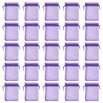 50Pcs Organza Bags Jewellery Storage Pouches Wedding Favour Party Mesh Drawstring Gift OP-TA0001-16A-1
