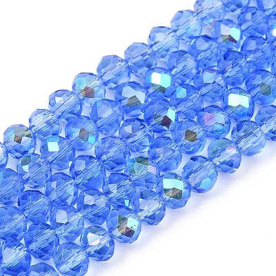 Electroplate Glass Beads Strands EGLA-A044-T4mm-L14-1