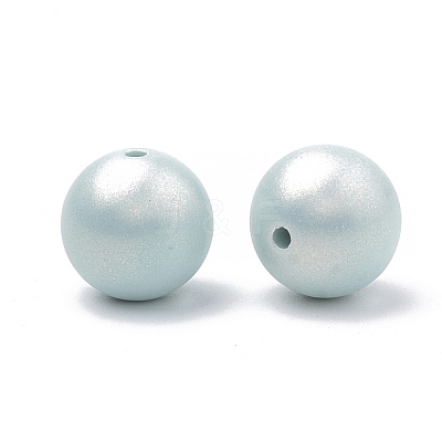 Spray Painted Style Acrylic Beads MACR-T010-10mm-02-1