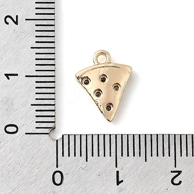 Brass Micro Pave Cubic Zirconia Charms KK-P337-03C-G-1