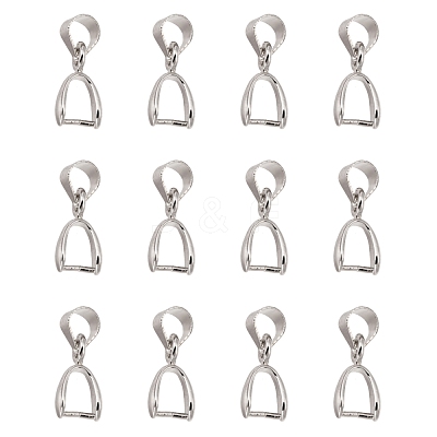 Grade AA Brass Ice Pick Pinch Bails for Pendant Making KK-M008-a-08P-NR-1