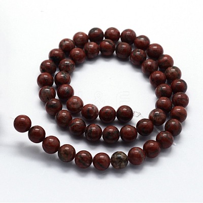 Natural Sesame Jasper/Kiwi Jasper Beads Strands G-I199-18-4mm-1