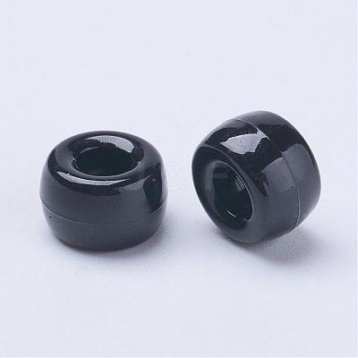 Opaque Acrylic European Large Hole Beads PL338-45-1