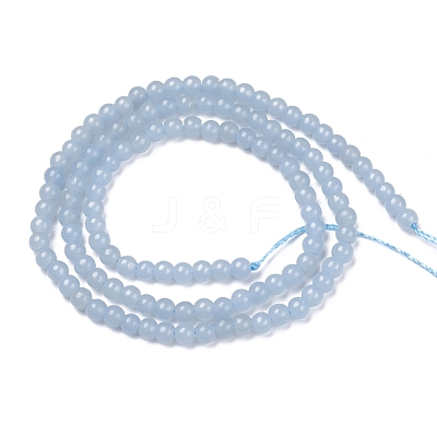 Natural Angelite Beads Strands G-G840-03-4mm-1