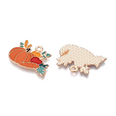 Thanksgiving Day Theme Alloy Enamel Pendants ENAM-T020-35E-1