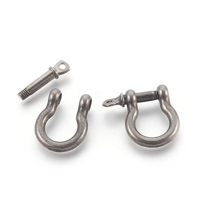304 Stainless Steel Screw D-Ring Anchor Shackle Clasps STAS-E446-29AS-1