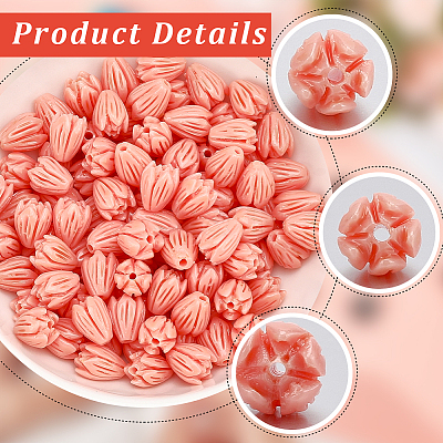 100Pcs Dyed Synthetic Coral Carved Beads CORA-SP0001-10-1