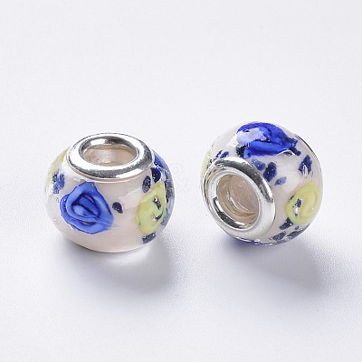Handmade Lampwork European Beads LAMP-S193-009D-1