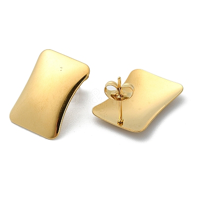 Ion Plating(IP) 201 Stainless Steel Stud Earrings EJEW-K270-09G-1