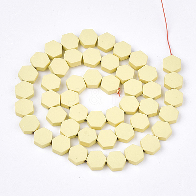 Spray Painted Non-magnetic Synthetic Hematite Beads Strands G-T116-03C-02-1