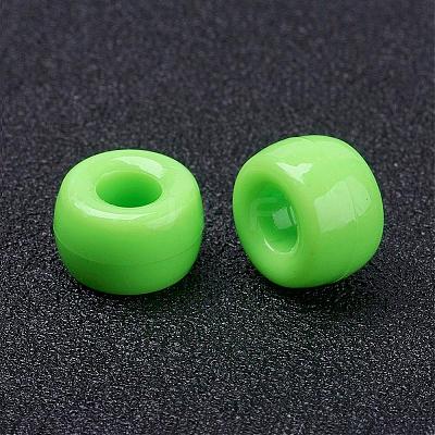 Opaque Acrylic European Large Hole Beads PL338-8-1