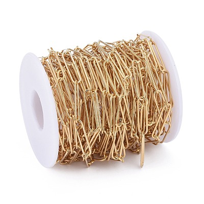 304 Stainless Steel Paperclip Chains CHS-F011-03A-G-1