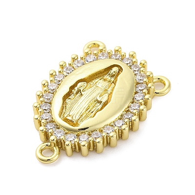 Brass Clear Cubic Zirconia Virgin Mary Chandelier Component Links KK-D325-07G-01-1