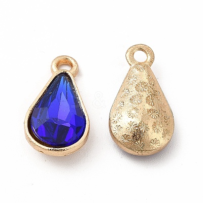 Faceted Glass Rhinestone Pendants FIND-G049-01G-02-1