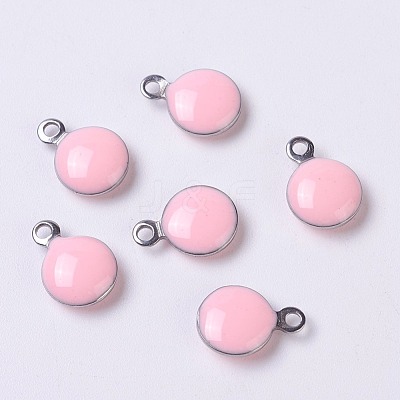 Stainless Steel Enamel Charms STAS-P049-06-1