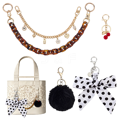 1Pc Leopard Print Acrylic Bag Handles DIY-GA0009-77-1