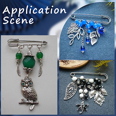 20Pcs Steel Heavy Duty Safety Pins Brooch Pins DIY-SC0033-20-1