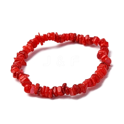10Pcs 10 Colors Dyed Natural Freshwater Shell Beaded Stretch Bracelets for Men Women BJEW-JB12478-1